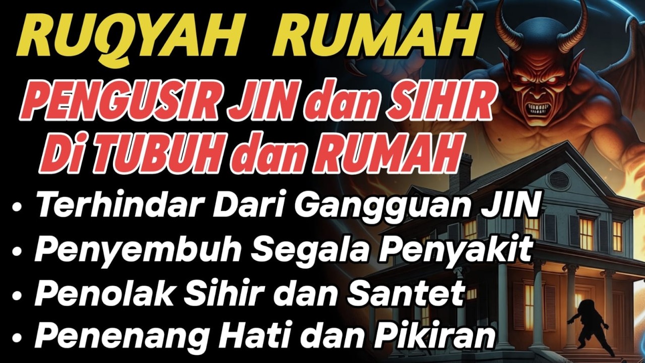 POWERFUL RUQYAH | RUQYAH RUMAH PENGUSIR JIN, SETAN & SIHIR DI RUMAH & TUBUH, PENENANG HATI & PIKIRAN