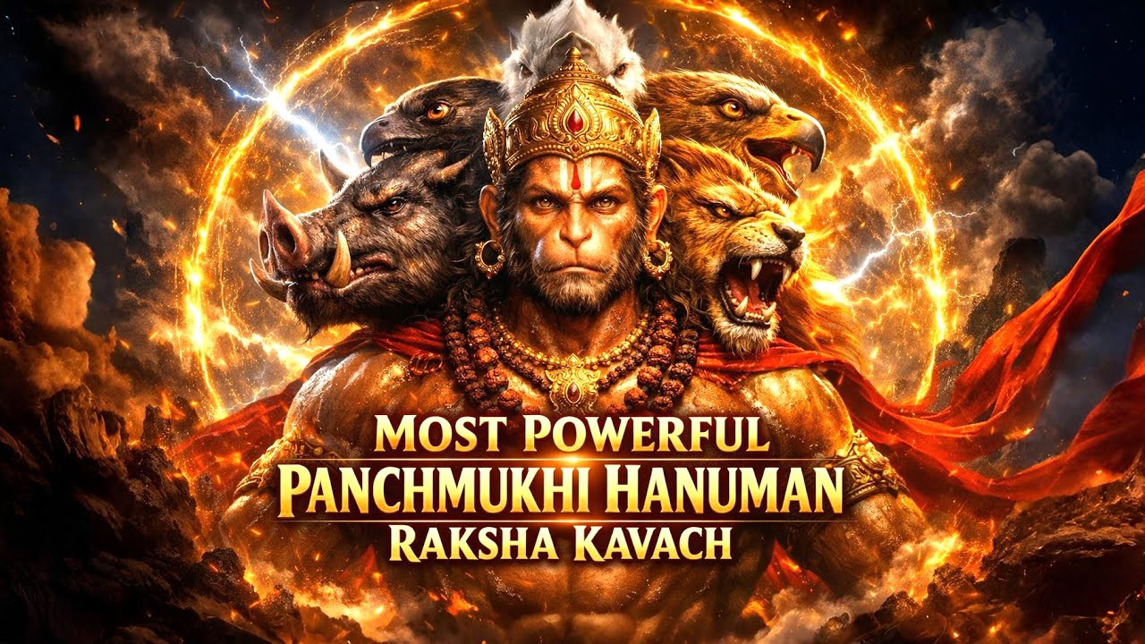 MOST POWERFUL PANCHMUKHI HANUMAN RAKSHA KAVACH - CHOODAMANI | Panchmukhi Hanuman Kavach with Lyrics