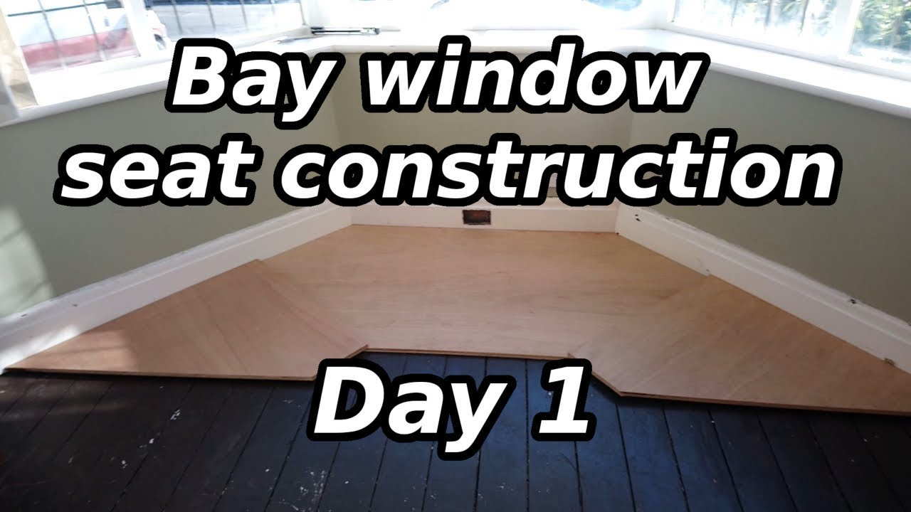 Bay window seat construction- day 1 Base layer n lots of thinking,