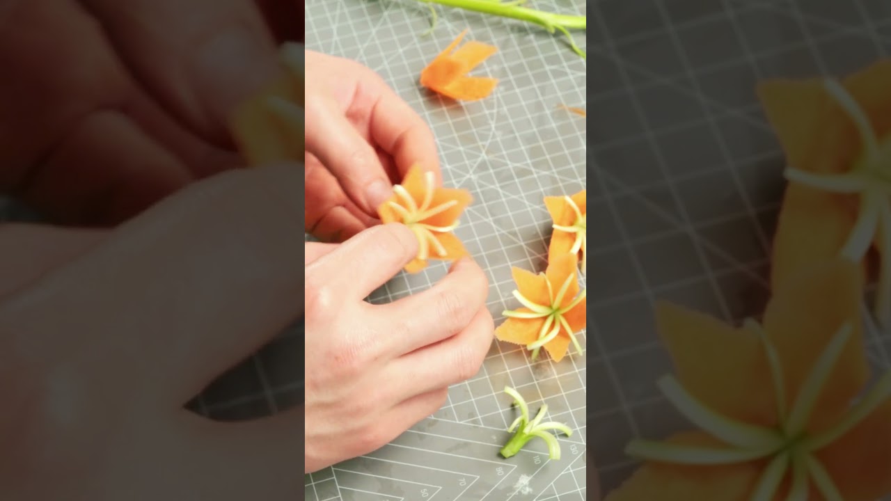 Come together to see Miss carrot transformed into a flower fairy - Fruit Carving - Part 2