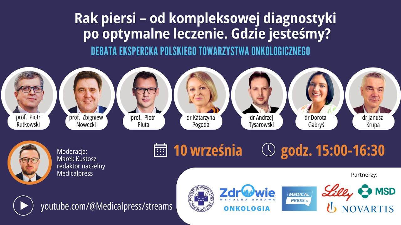 Rak piersi – od kompleksowej diagnostyki po optymalne leczenie. Gdzie jesteśmy? (debata ekspercka)