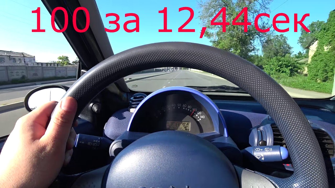 0-100 Smart 450 0.6 turbo разгон 💨