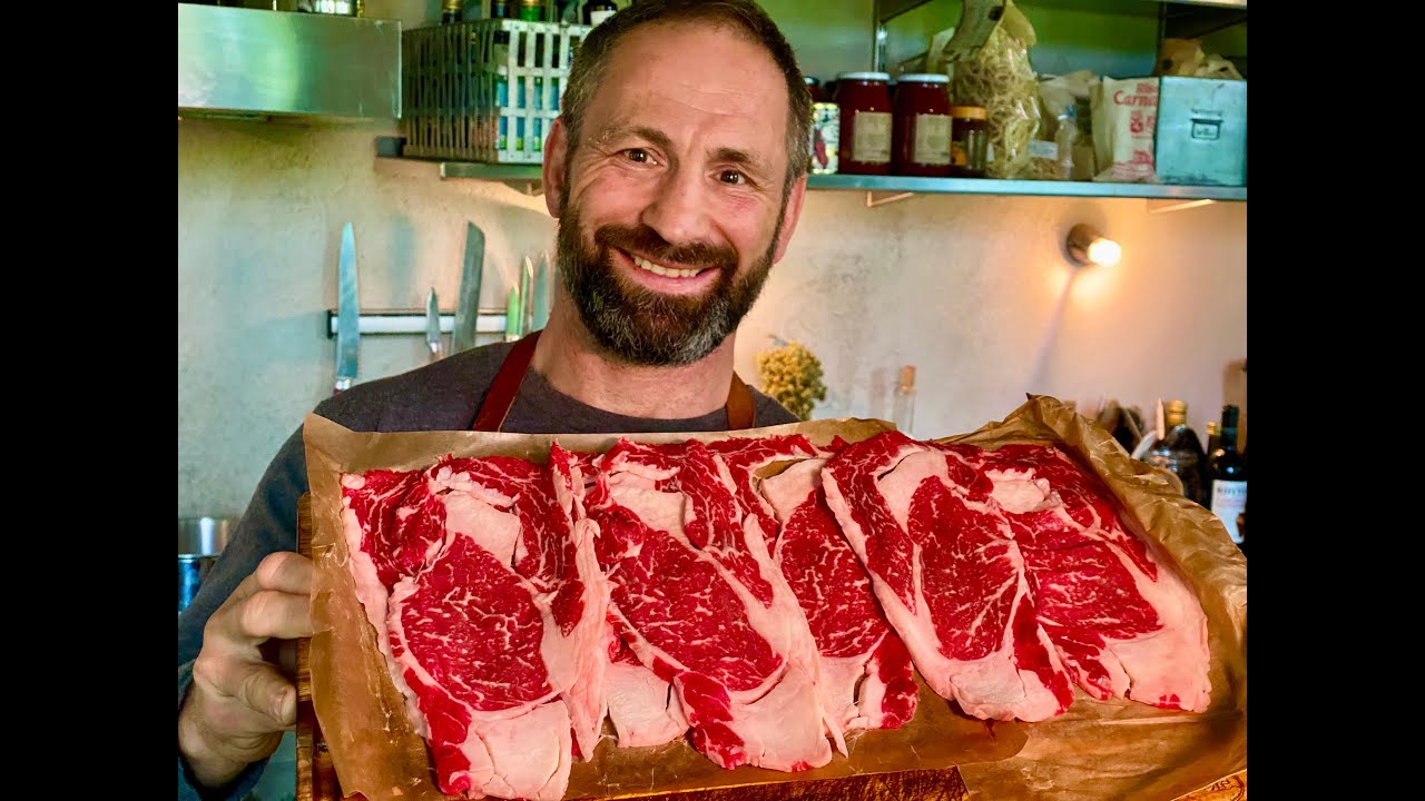 Entrecote rullader fyllda med vitlök, persilja och parmesan