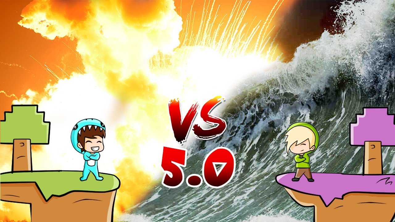 ISLA de TNT VS ISLA de TSUNAMI 🌴5.0 🌴 MINECRAFT MILO ISLAS