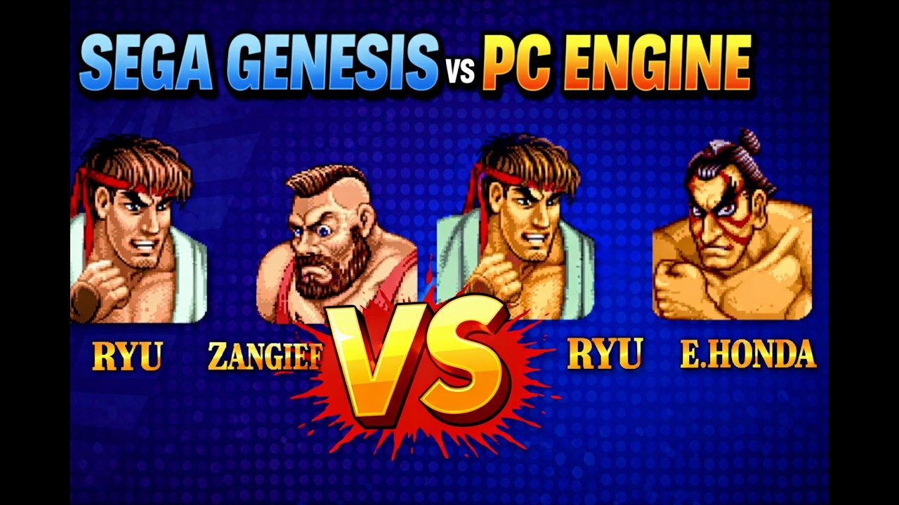 Street Fighter 2 Pc Engine vs Sega Genesis