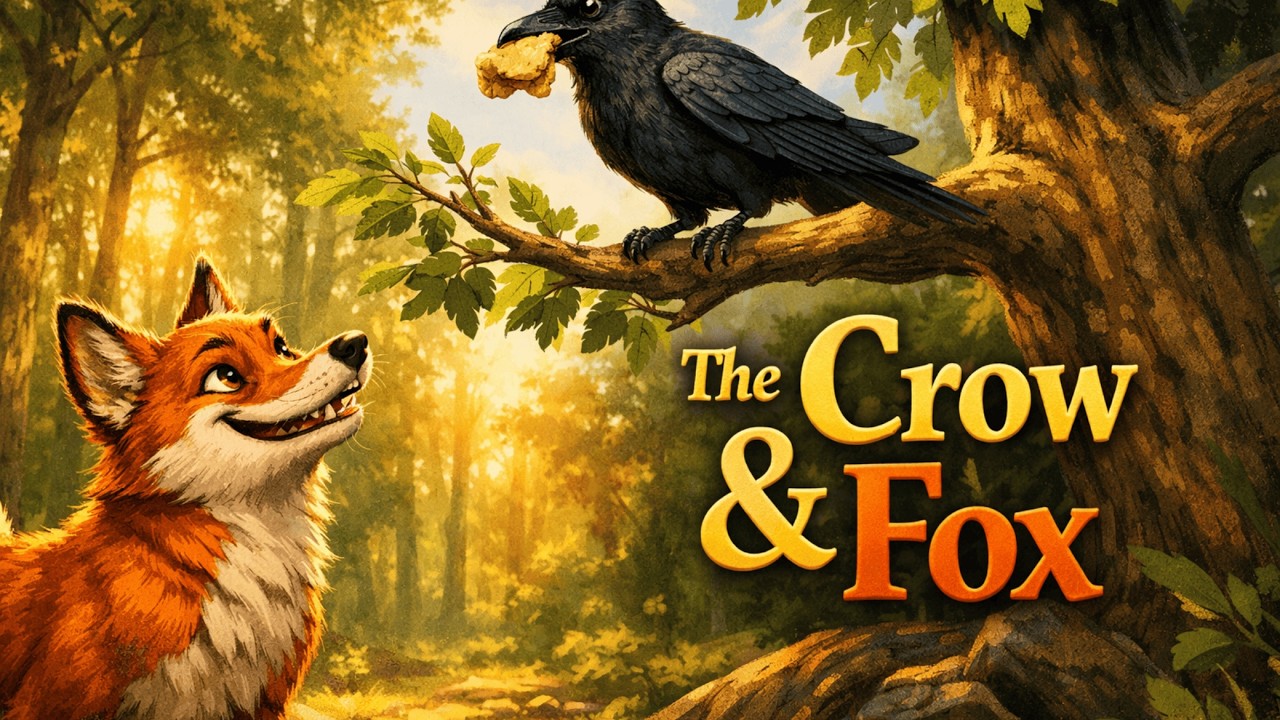 “The Crow & The Fox”#moralstory #kidsstorytime #childrenstories #kidsstorytime