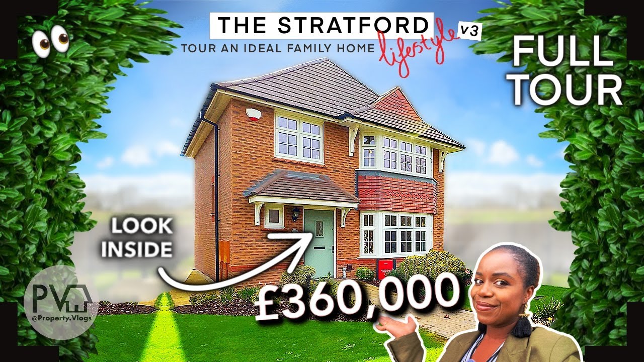 INSIDE a DESIRABLE 😍 £360K 3 BED New Build House The Stratford lifestyle Tour | Redrow Homes UK