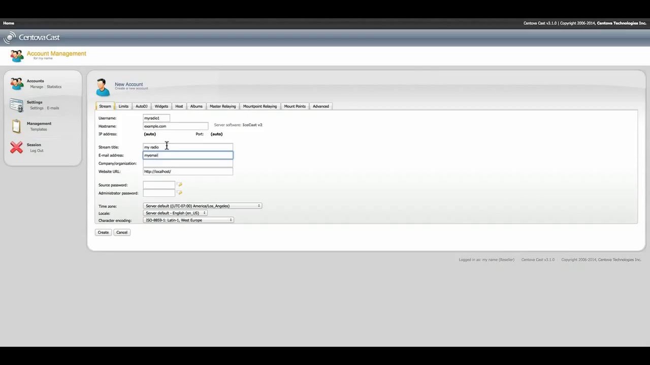 Centova Cast v3 Reseller Getting Started RadioHost.gr Reseller Hosting