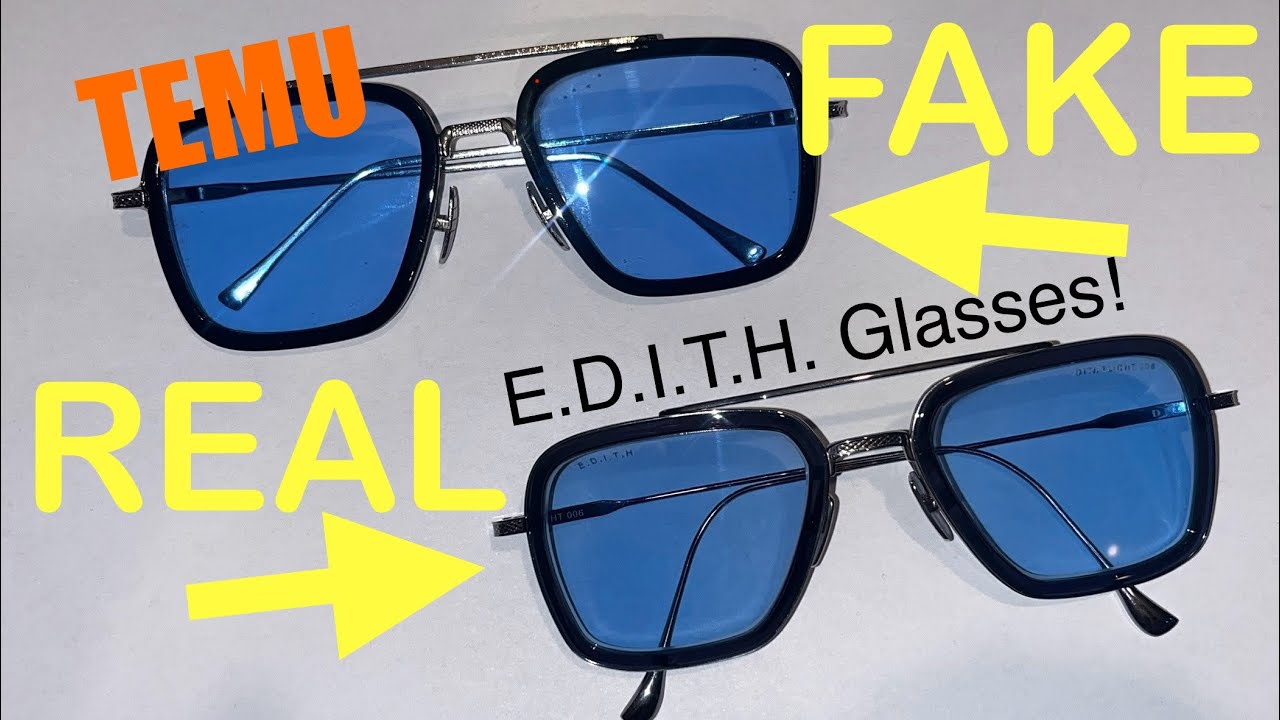 Real v Fake E.D.I.T.H Iron-Man Glasses Comparison | TEMU v DITA