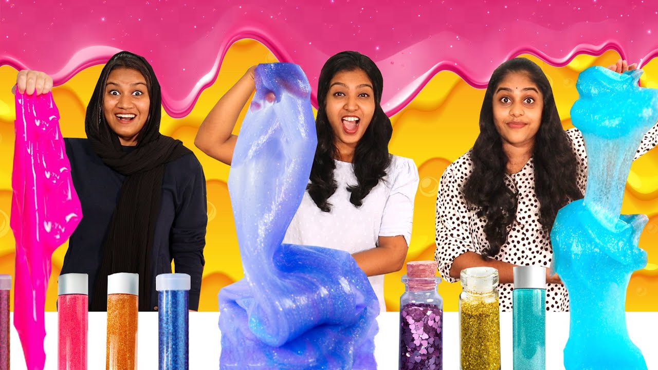 SLIME MAKING CHALLENGE🤩 | വാശിയേറിയ ഒരു SLIME MAKING ചലഞ്ച് | FANCY SLIME | PULLOTHI
