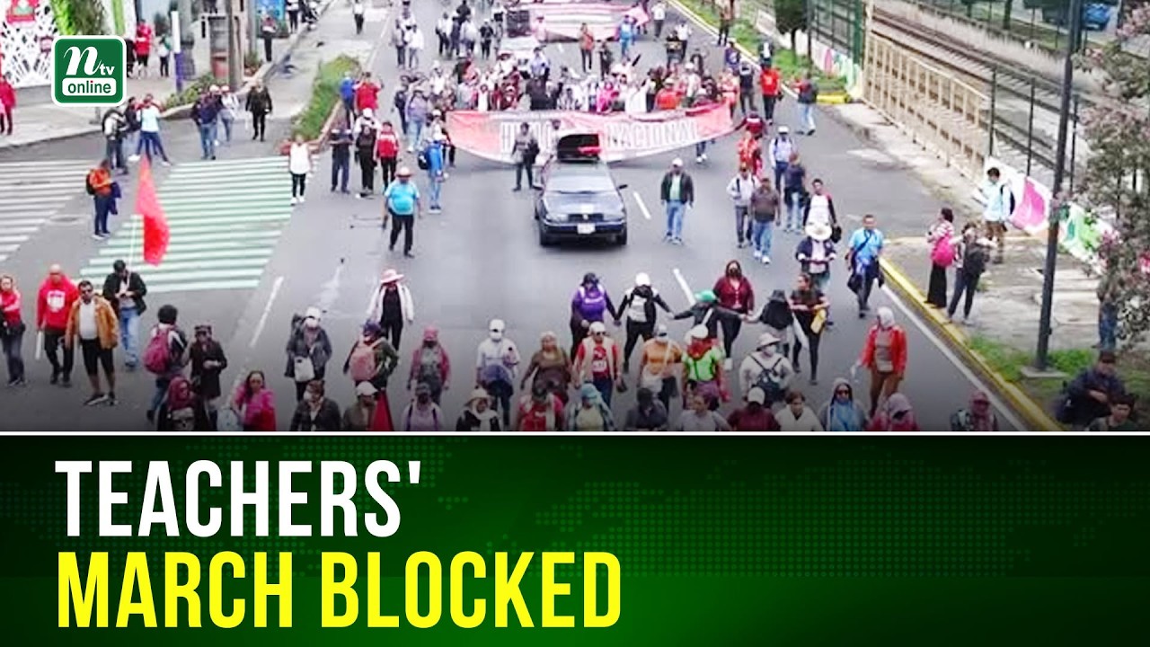Mexico police block teachers' march to World Cup stadium | NTV Global