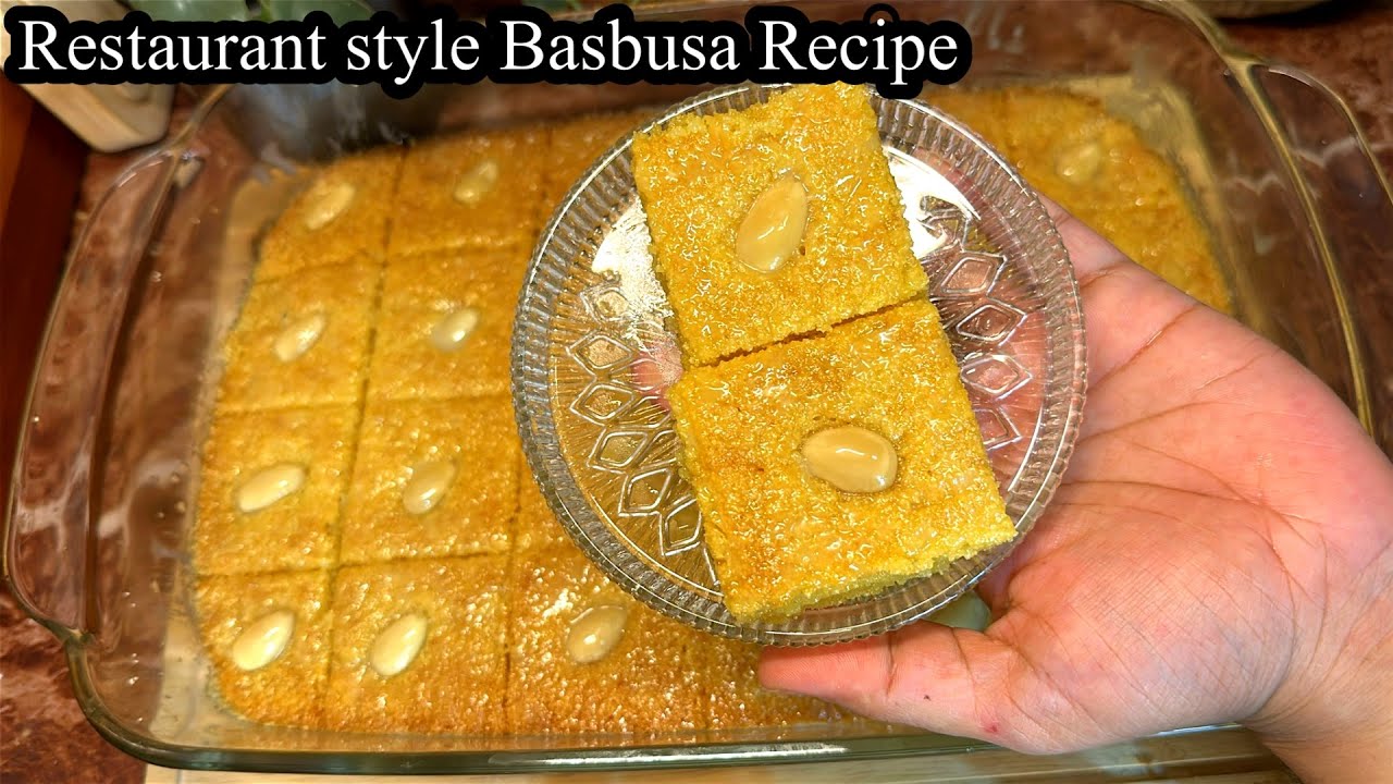 ரெஸ்டோரன்  ஸ்டைல பஸ்பூசா ரெசிபி |Arabian sweet | Sri Lankan Tamil vlog 