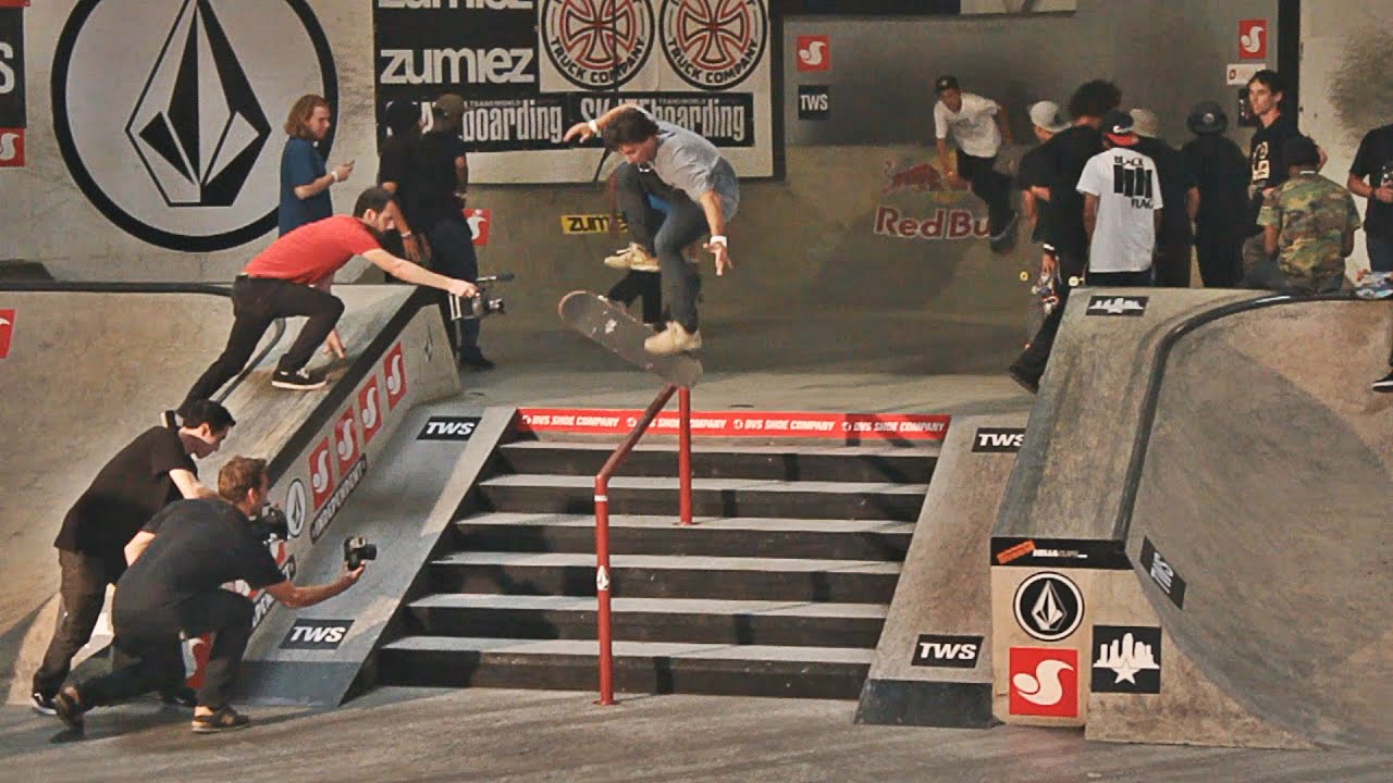 BS BIG SPIN BENNETT  GRIND FS 180 OUT ON HUBBA - DAMN AM BEST TRICK CONTEST 2014﻿