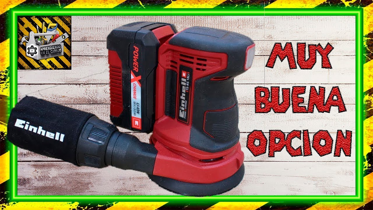 lijadora excentrica a bateria einhell 18v