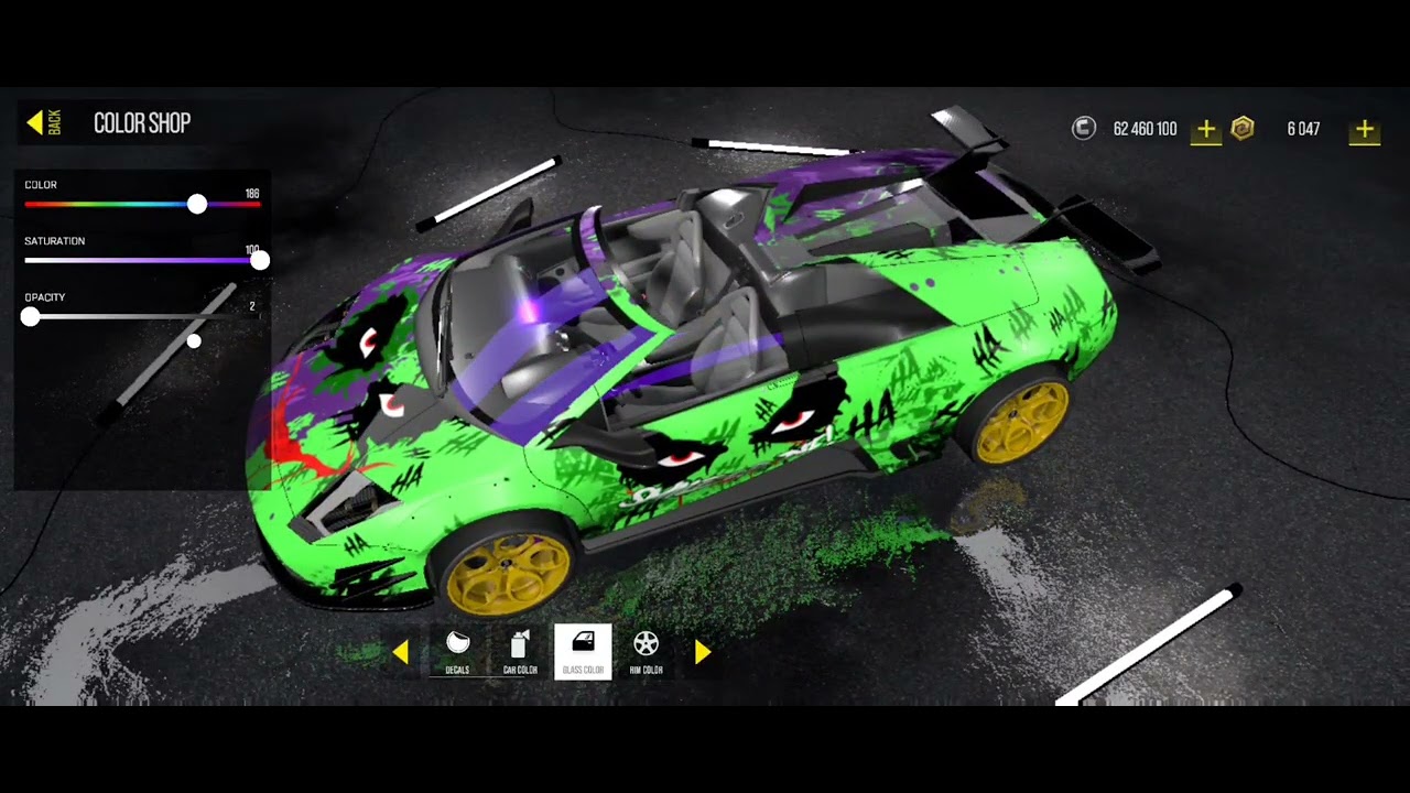 Drive Zone Online Lamborghini Murcielago (Inferno) Customization and Joker Skin.