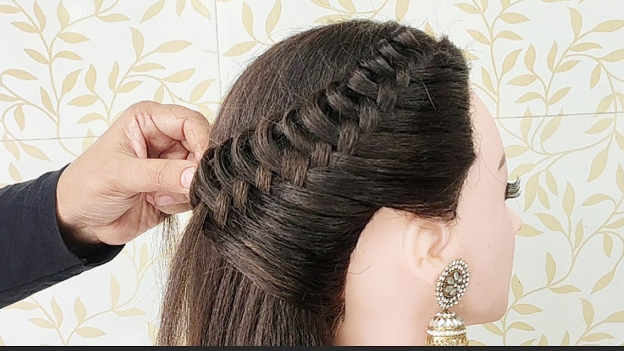 4 Easy & Beautiful Hairstyles For Party | New Waterfall Hairstyle - Low & High Ponytail Hairstyle