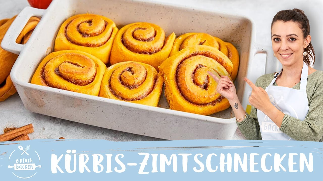Kürbis-Zimtschnecken | Kanelbullar mit Kürbis 🧡  🎃🍁 I Einfach Backen