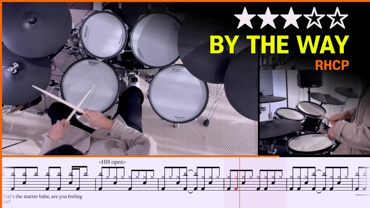 [Lv.10] By The Way - Red Hot Chili Peppers (Easy ver.) (★★★☆☆) Drum Cover with Sheet Music