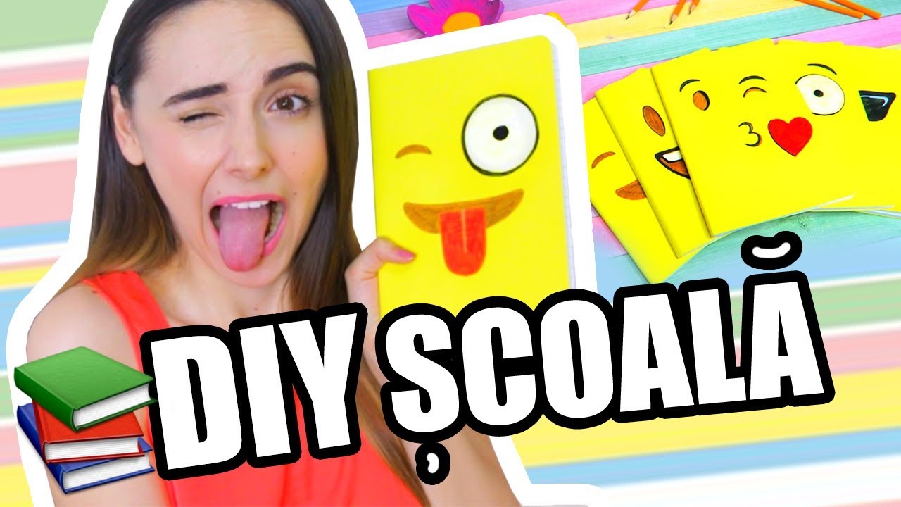 DIY PENTRU SCOALA: CAIETE CU EMOJI 😍😜😎