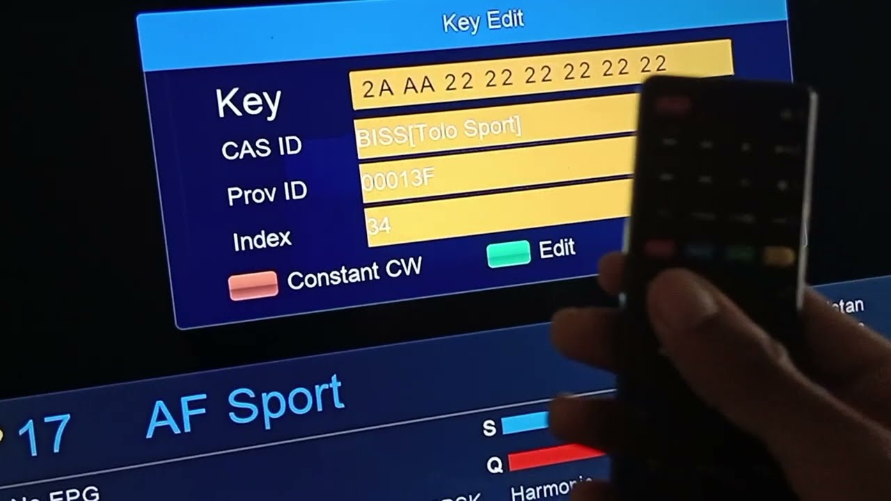 AF sports Latest Biss Key Update | How to add biss key add | AF Sports Biss key