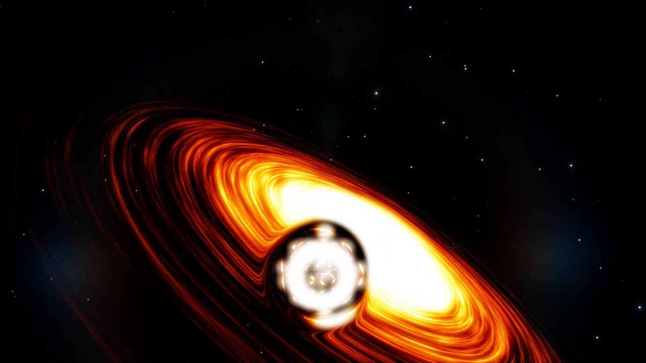 Space Engine - falling into black hole Sagittarius A