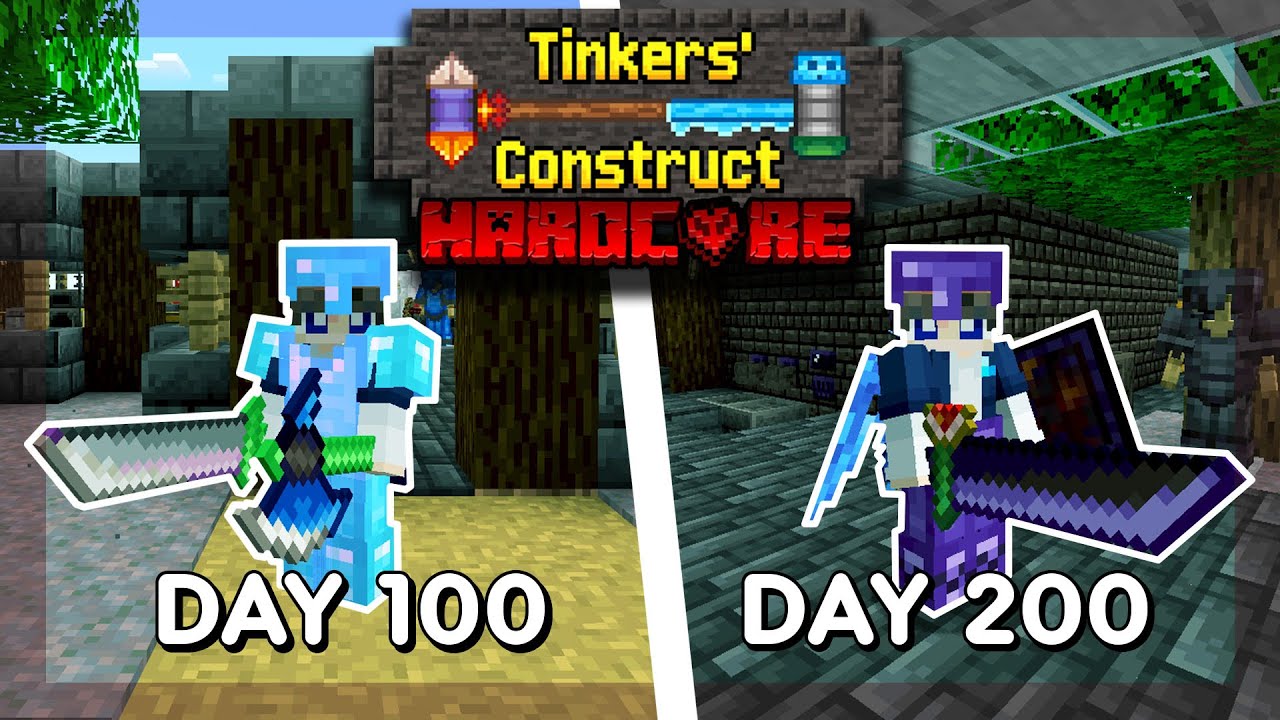 I Survived 200 DAYS in Modded HARDCORE Minecraft