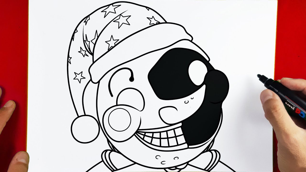 How to Draw MOONDROP - SECURITY BREACH Five Nights At Freddys