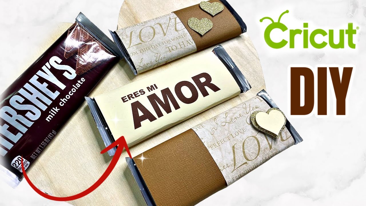 COMO HACER ENVOLTURA PARA CHOCOLATE HERSHEY CON LA CRICUT 🍫 EMPAQUE PARA CHOCOLATE PERSONALIZADO 🍫