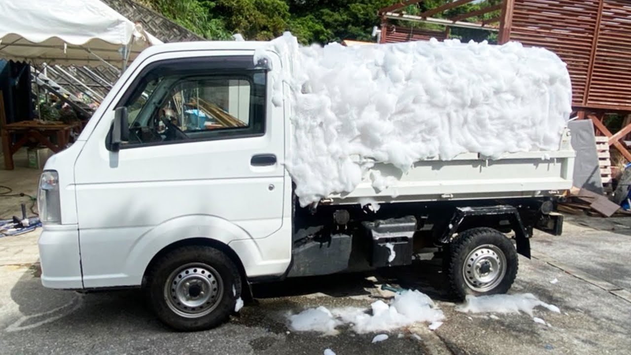 【泡洗車】新車購入1年半でサビと汚れだらけになった軽トラを復活させたい！