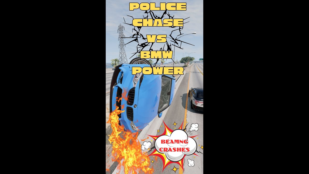 Police Chase BeamNG  #crashdriven #beamngcrashes #crashtesting  #beamngdrive #beamngdrivemods