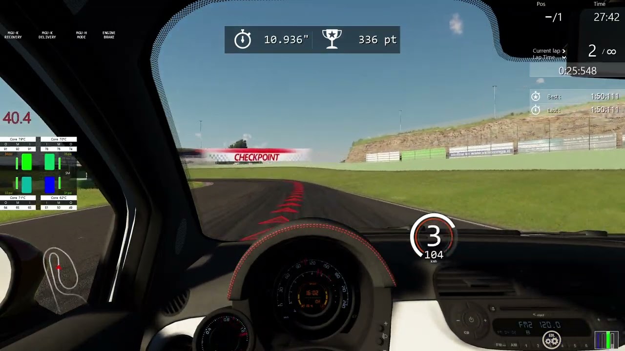 Career Novice Series 1 (1/5) - Abarth 500 EsseEsse - Vallelunga - Assetto Corsa - Time Attack