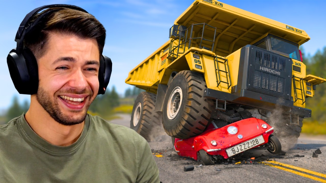 MINI VOITURE vs CAMION GÉANT sur BeamNG