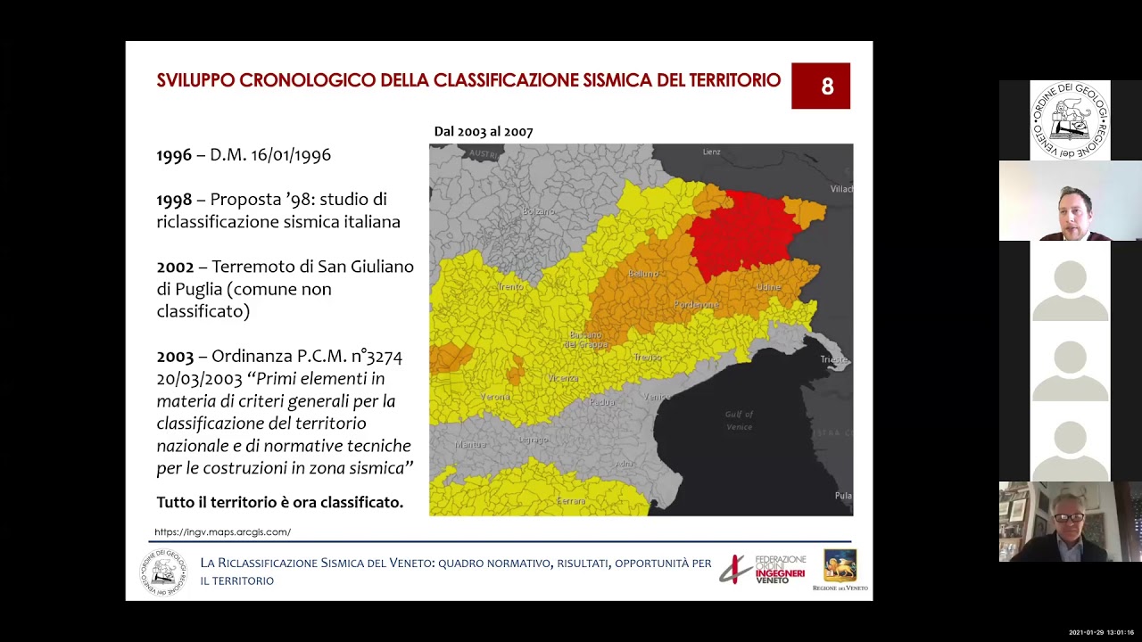 La riclassificazione sismica del Veneto: quadro normativo, risultati, opportunità per il territorio