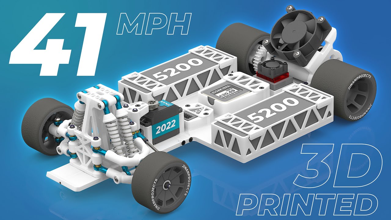 How I Made a 3D Printed 41 MPH RC Car from Scratch