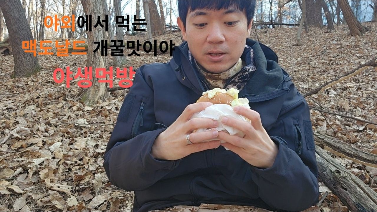 야외에서 먹는 맥도날드 햄버거 [EP.22] (Eating McDonald's hamburger)