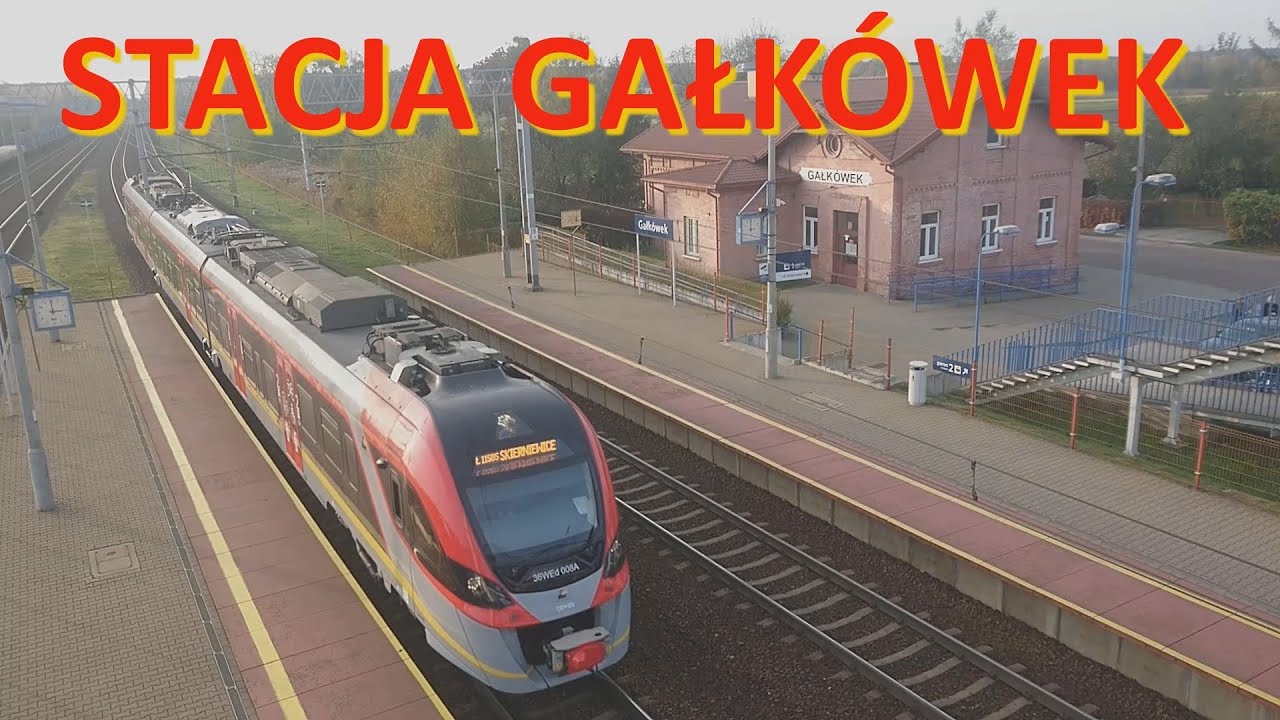 Pociągi na Stacji Gałkówek/Trains at the Gałkówek station in Poland