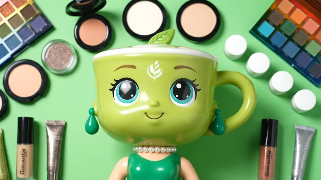 💎 Cappuccino Glass Glow ASMR 💎Skincare & Makeup Ritual ☁️☕