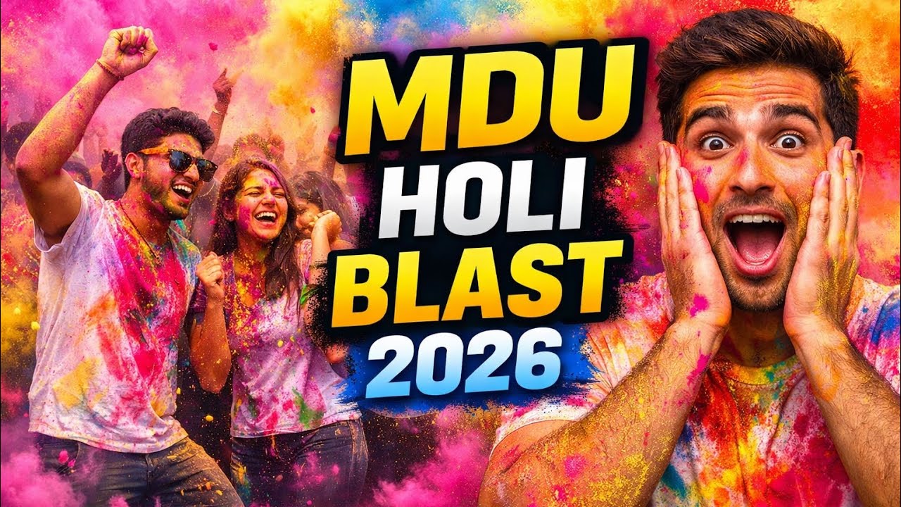 MDU Holi Celebration 2k26 ! ऐसी होली कहीं नहीं देखी होगी ! #mdu #mduholi #trending #mdurohtak 