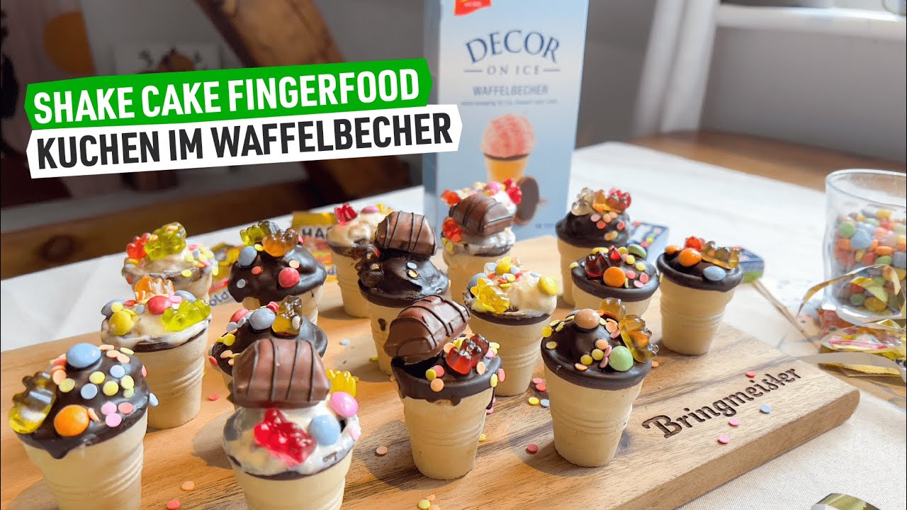 Das absolute Trend-Fingerfood! 🤩 Shake Cake🍦 Kuchen im Waffelbecher