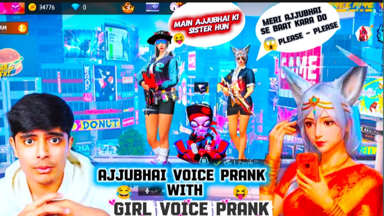 🔴 Ajjubhai voice prank 😂 | and | cute 🥰 Girl voice prank 😂 with rendom boy reaction😱@TotalGaming093