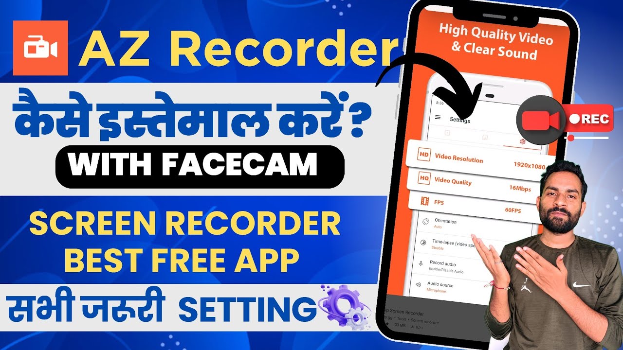 AZ Screen recorder ko kaise use kare | AZ recorder setting kaise kare 