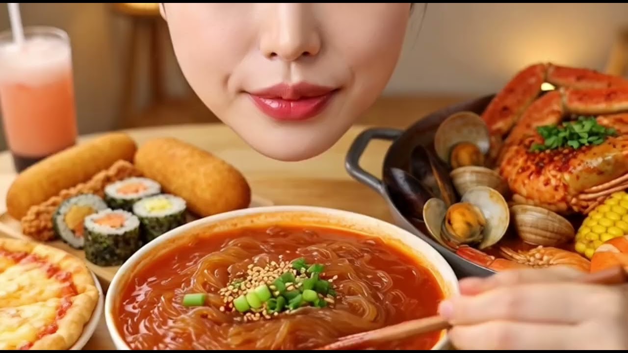 문어 라면 먹방 🍜 Octopus Ramen Mukbang ASMR 치즈 불닭 문어 🧀 Fire Chicken Octopus Mukbang