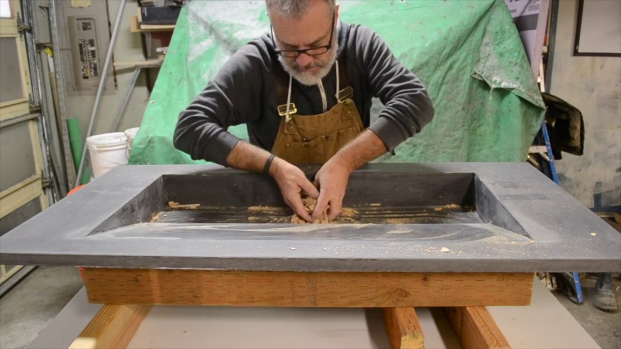 Custom GFRC sink fabrication