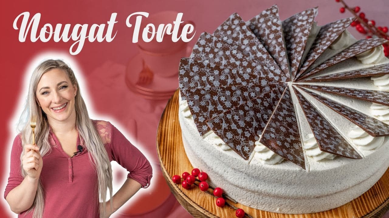 🍫🎄😲 ADVENTSKAFFEE HINGUCKER - Nougat Sahnetorte mit Schokodeko - Nougattorte ohne Gelatine