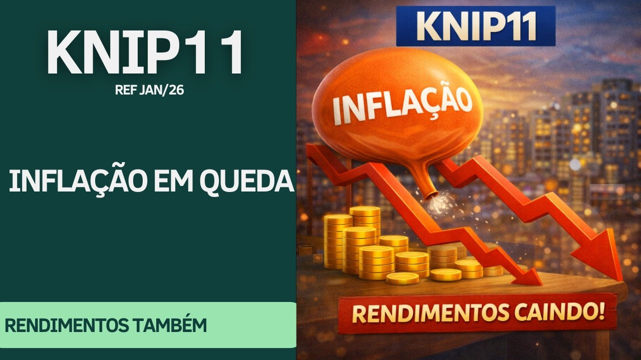 #KNIP11 - INFLAÇÃO EM QUEDA.. RENDIMENTO TAMBÉM