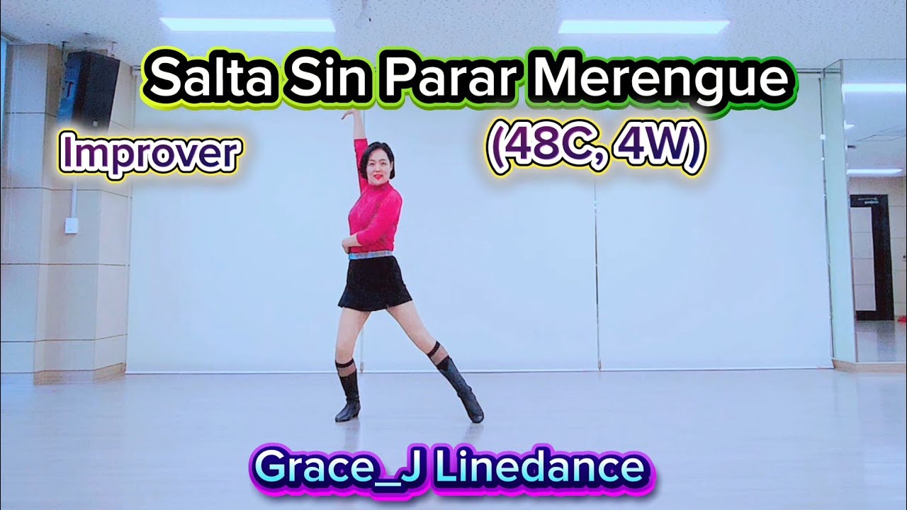 [FULL]Salta Sin Parar Merengue Linedance #Improver ##Demo #그레이스제이 #블라썸라인댄스 