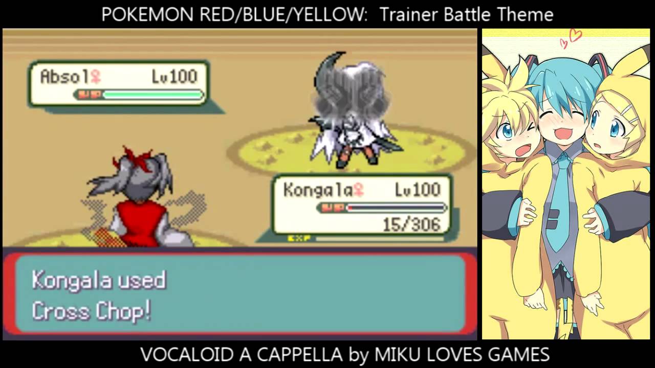 Pokemon Red/Blue/Yellow: Trainer Battle - Vocaloid a cappella