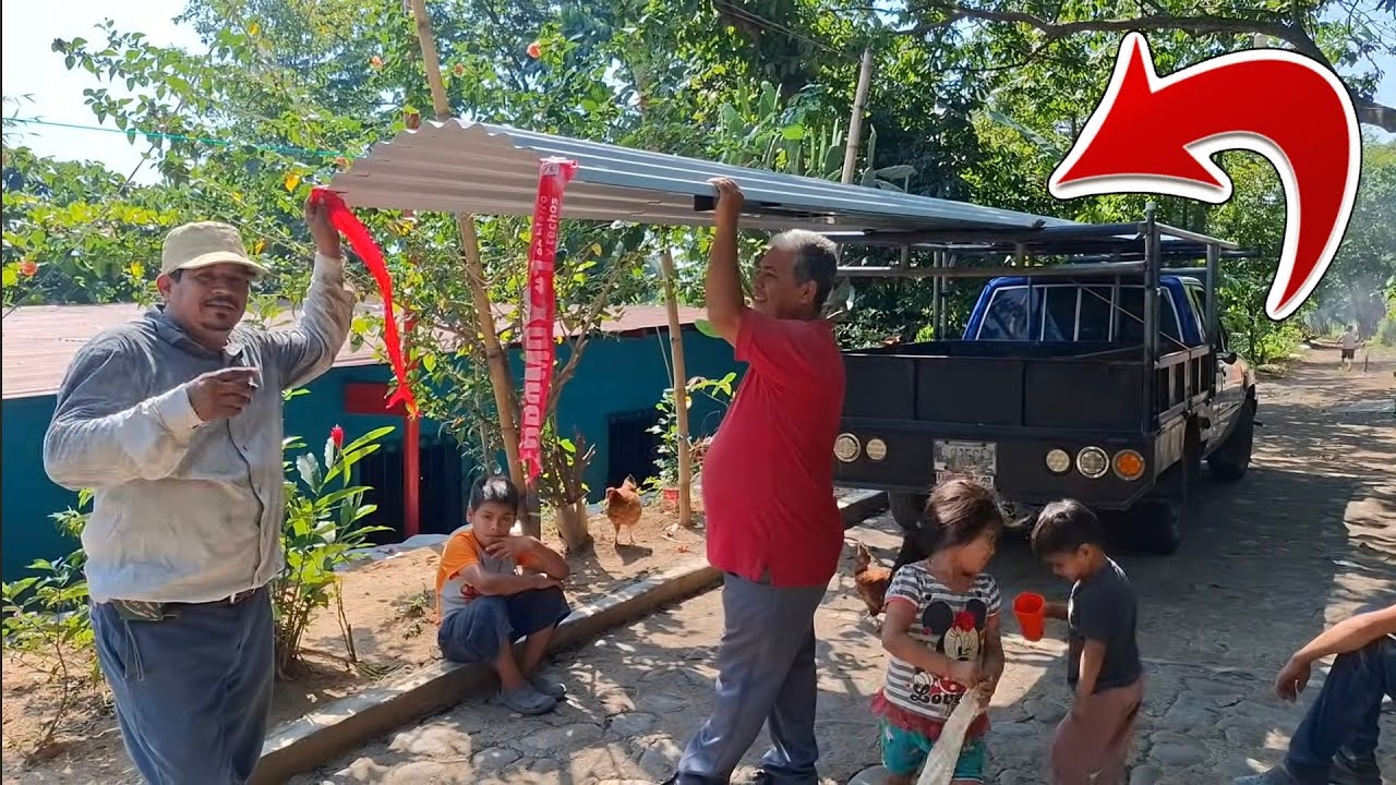 (Increíble)🏡LLEGÓ TODO EL MATERIAL para el NUEVO TECHO para la CASA DE DON CÉSAR. 
