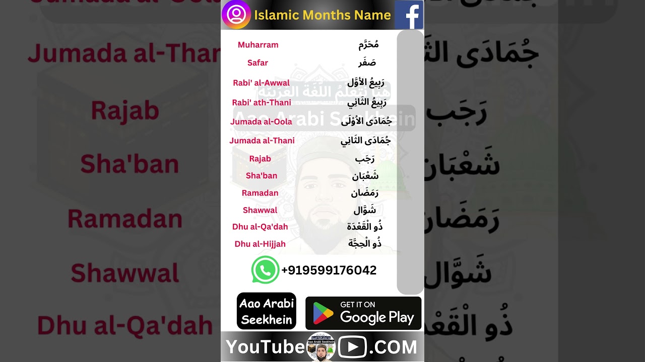 Islamic Months Name | By Mohd Amir