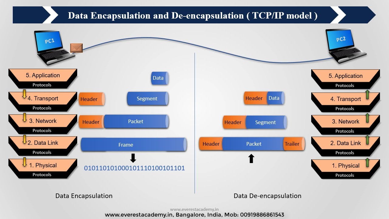 Data Encapsulation and De-encapsulation ( TCP/IP model ) Animation